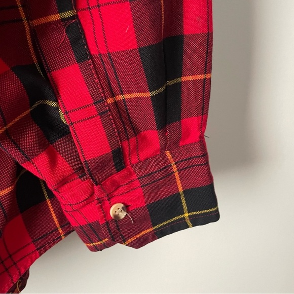 Vintage Northwest Territories Plaid Tartan Red Black Grunge Rocker Size XL - Picture 8 of 14